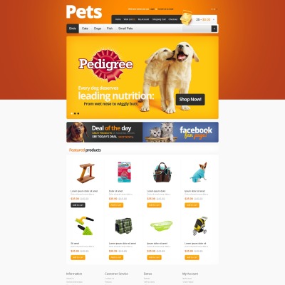 Pet supplies OpenCart Template