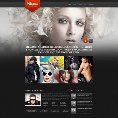 Photographer Page Drupal Template