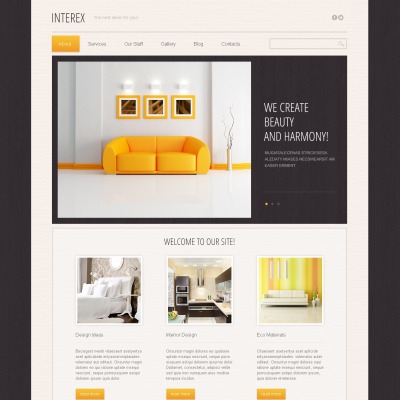 Minimalist Interior Design Drupal Template