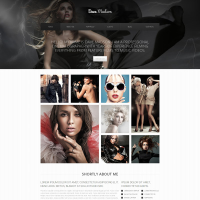 Photographer Portfolio Responsive Drupal Template