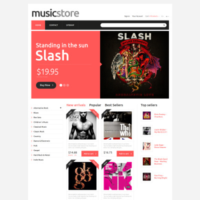 All Tastes Music PrestaShop Theme
