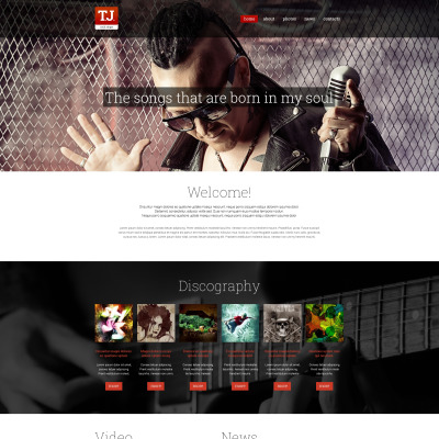 Music Fan Page Drupal Template