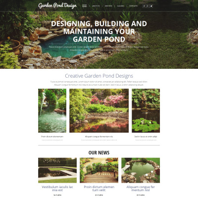 Garden Design Responsive Moto CMS 3 Template