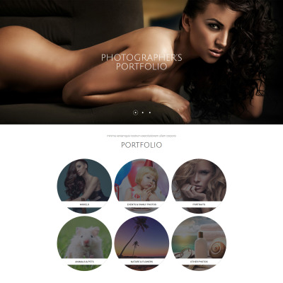 Photographer Portfolio Responsive Moto CMS 3 Template