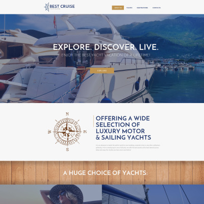 Yacht Club Website Template