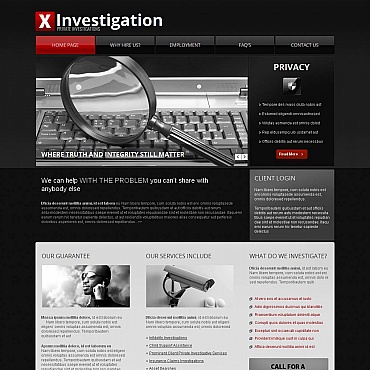 Private Investigator Moto CMS HTML Template #46859