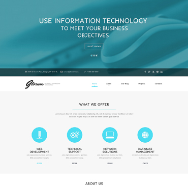 Internet Responsive WordPress Theme #50923