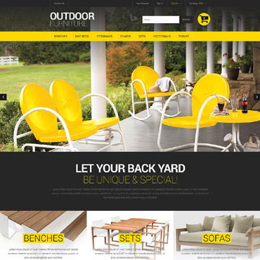 Stylish Outdoor Furniture PrestaShop Theme #52247