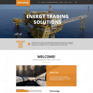 Gas and Oil Trading WordPress Theme #52707